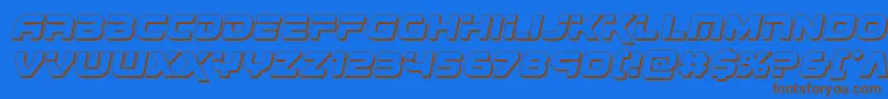 Renegado3Dital Font – Brown Fonts on Blue Background