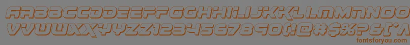 Шрифт Renegado3Dital – коричневые шрифты на сером фоне