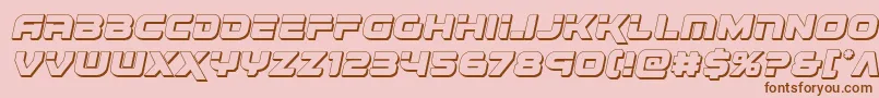Renegado3Dital Font – Brown Fonts on Pink Background