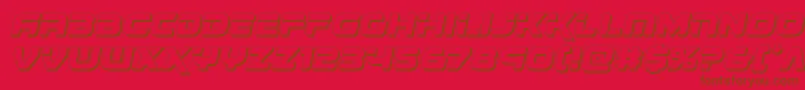 Renegado3Dital Font – Brown Fonts on Red Background