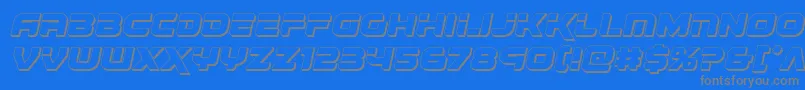 Renegado3Dital Font – Gray Fonts on Blue Background