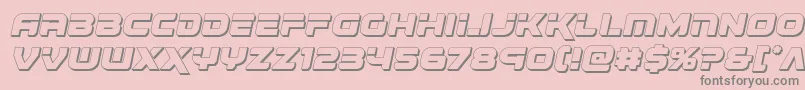 Renegado3Dital Font – Gray Fonts on Pink Background
