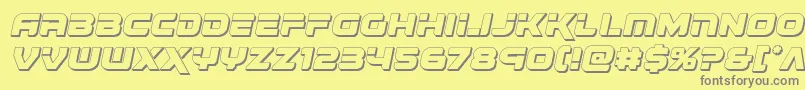 Renegado3Dital Font – Gray Fonts on Yellow Background