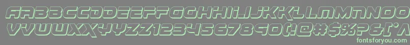 Renegado3Dital Font – Green Fonts on Gray Background