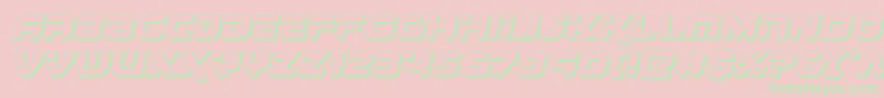 Renegado3Dital Font – Green Fonts on Pink Background