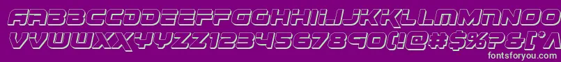 Renegado3Dital Font – Green Fonts on Purple Background