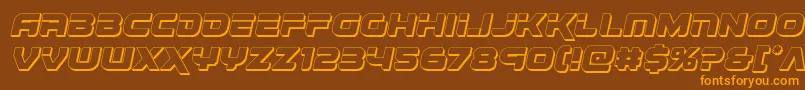 Renegado3Dital Font – Orange Fonts on Brown Background