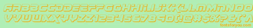 Renegado3Dital Font – Orange Fonts on Green Background