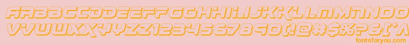 Renegado3Dital Font – Orange Fonts on Pink Background