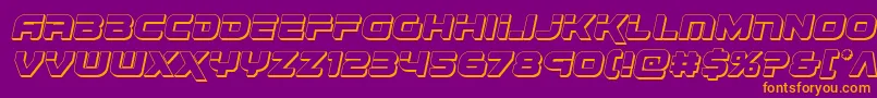 Renegado3Dital Font – Orange Fonts on Purple Background