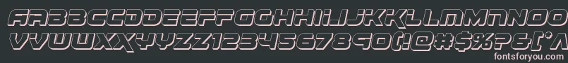Renegado3Dital Font – Pink Fonts on Black Background