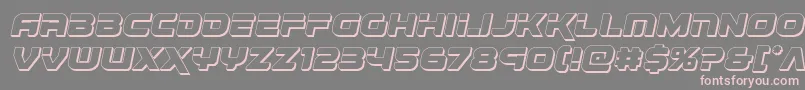 Renegado3Dital Font – Pink Fonts on Gray Background