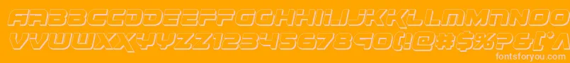 Renegado3Dital Font – Pink Fonts on Orange Background