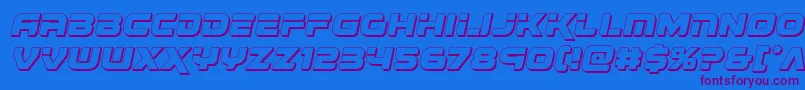 Renegado3Dital Font – Purple Fonts on Blue Background