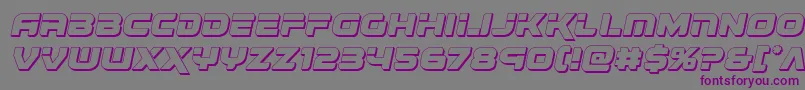 Шрифт Renegado3Dital – фиолетовые шрифты на сером фоне