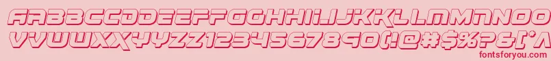 Renegado3Dital Font – Red Fonts on Pink Background