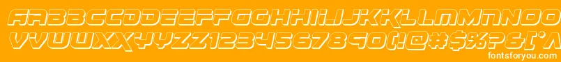 Renegado3Dital Font – White Fonts on Orange Background