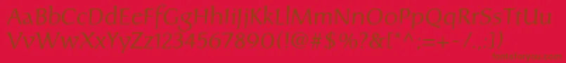 Carolinaltstd Font – Brown Fonts on Red Background