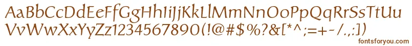 Шрифт Carolinaltstd – коричневые шрифты на белом фоне