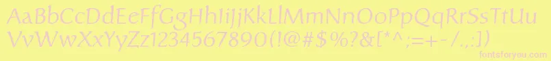 Carolinaltstd Font – Pink Fonts on Yellow Background