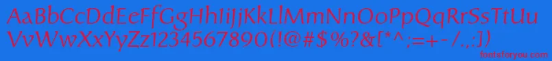 Carolinaltstd Font – Red Fonts on Blue Background