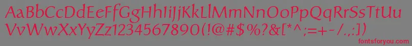 Carolinaltstd Font – Red Fonts on Gray Background