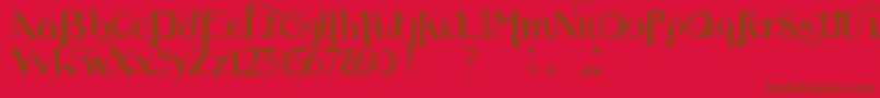LouiesFont Font – Brown Fonts on Red Background