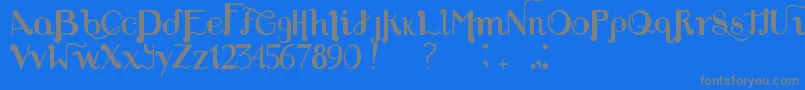 Шрифт LouiesFont – серые шрифты на синем фоне