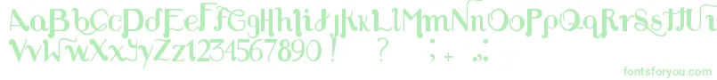 Шрифт LouiesFont – зелёные шрифты на белом фоне