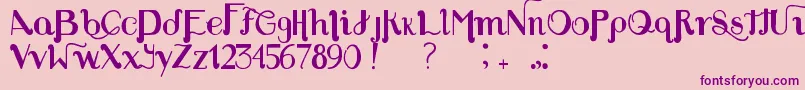 LouiesFont Font – Purple Fonts on Pink Background