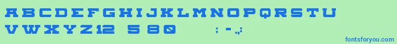Aegisregular Font – Blue Fonts on Green Background
