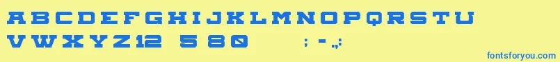 Aegisregular Font – Blue Fonts on Yellow Background