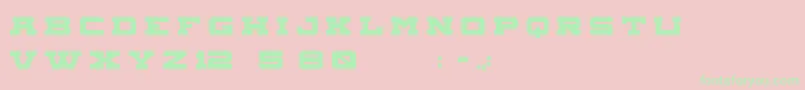 Aegisregular-Schriftart – Grüne Schriften auf rosa Hintergrund