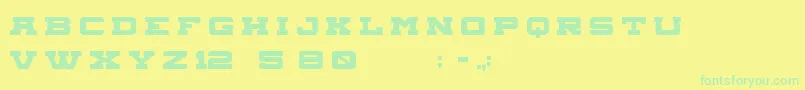 Aegisregular Font – Green Fonts on Yellow Background