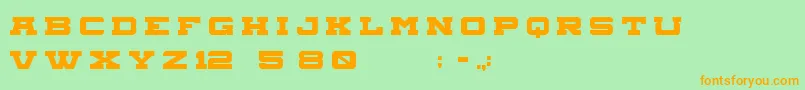 Aegisregular Font – Orange Fonts on Green Background