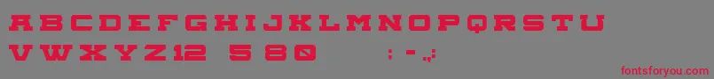 フォントAegisregular – 赤い文字の灰色の背景