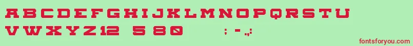 Aegisregular Font – Red Fonts on Green Background