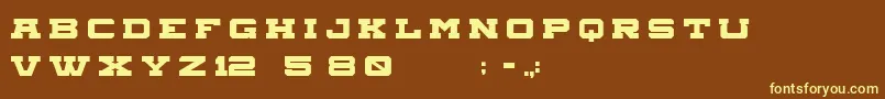 Aegisregular Font – Yellow Fonts on Brown Background