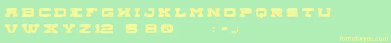 Aegisregular Font – Yellow Fonts on Green Background
