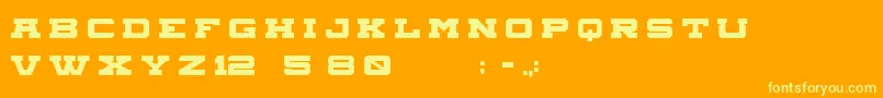 Aegisregular Font – Yellow Fonts on Orange Background