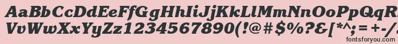 KorinnablacktttBolditalic Font – Black Fonts on Pink Background