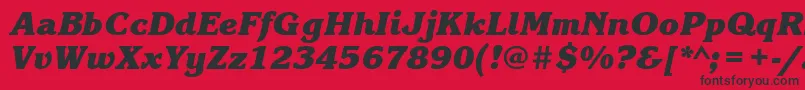KorinnablacktttBolditalic Font – Black Fonts on Red Background