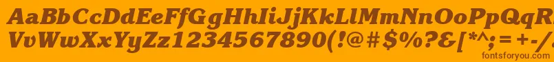 KorinnablacktttBolditalic Font – Brown Fonts on Orange Background