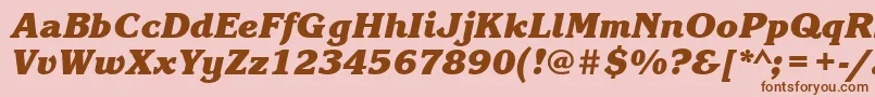 KorinnablacktttBolditalic Font – Brown Fonts on Pink Background