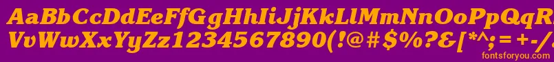 KorinnablacktttBolditalic Font – Orange Fonts on Purple Background