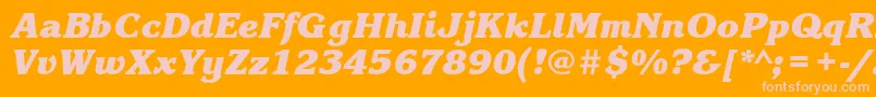 KorinnablacktttBolditalic Font – Pink Fonts on Orange Background