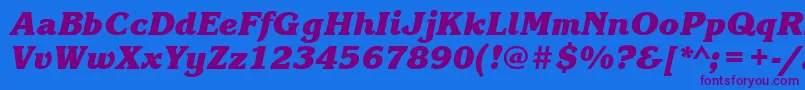 KorinnablacktttBolditalic Font – Purple Fonts on Blue Background