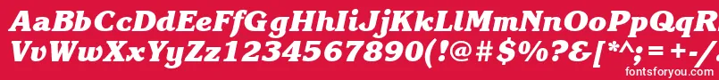 KorinnablacktttBolditalic Font – White Fonts on Red Background