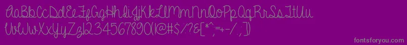 AGentleTouch Font – Gray Fonts on Purple Background