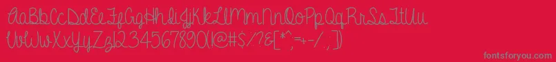 AGentleTouch Font – Gray Fonts on Red Background
